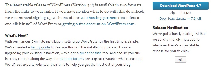 Automatic Update to WordPress 4.7 Error